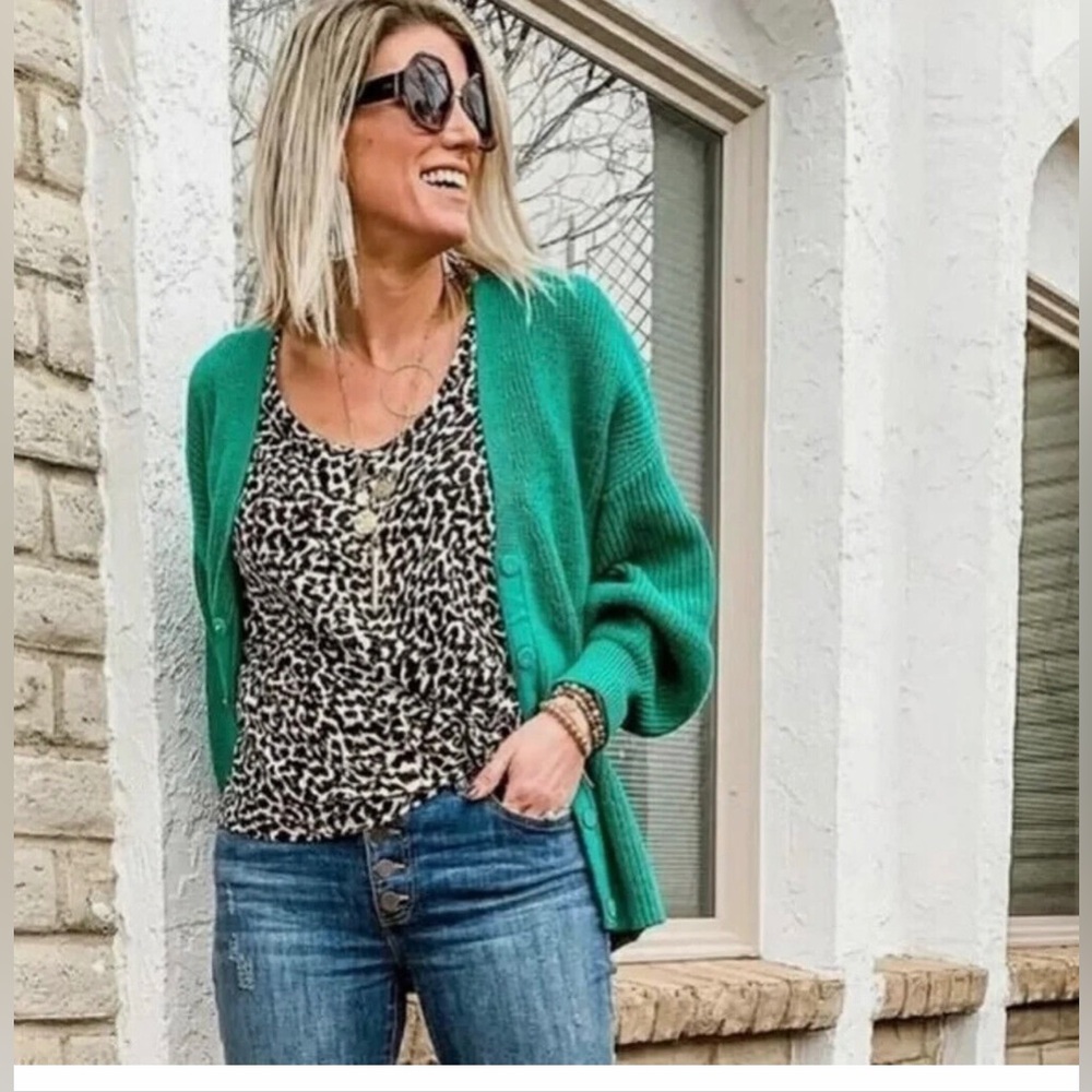 Cabi Knotty Tank NWT Size M Leopard print